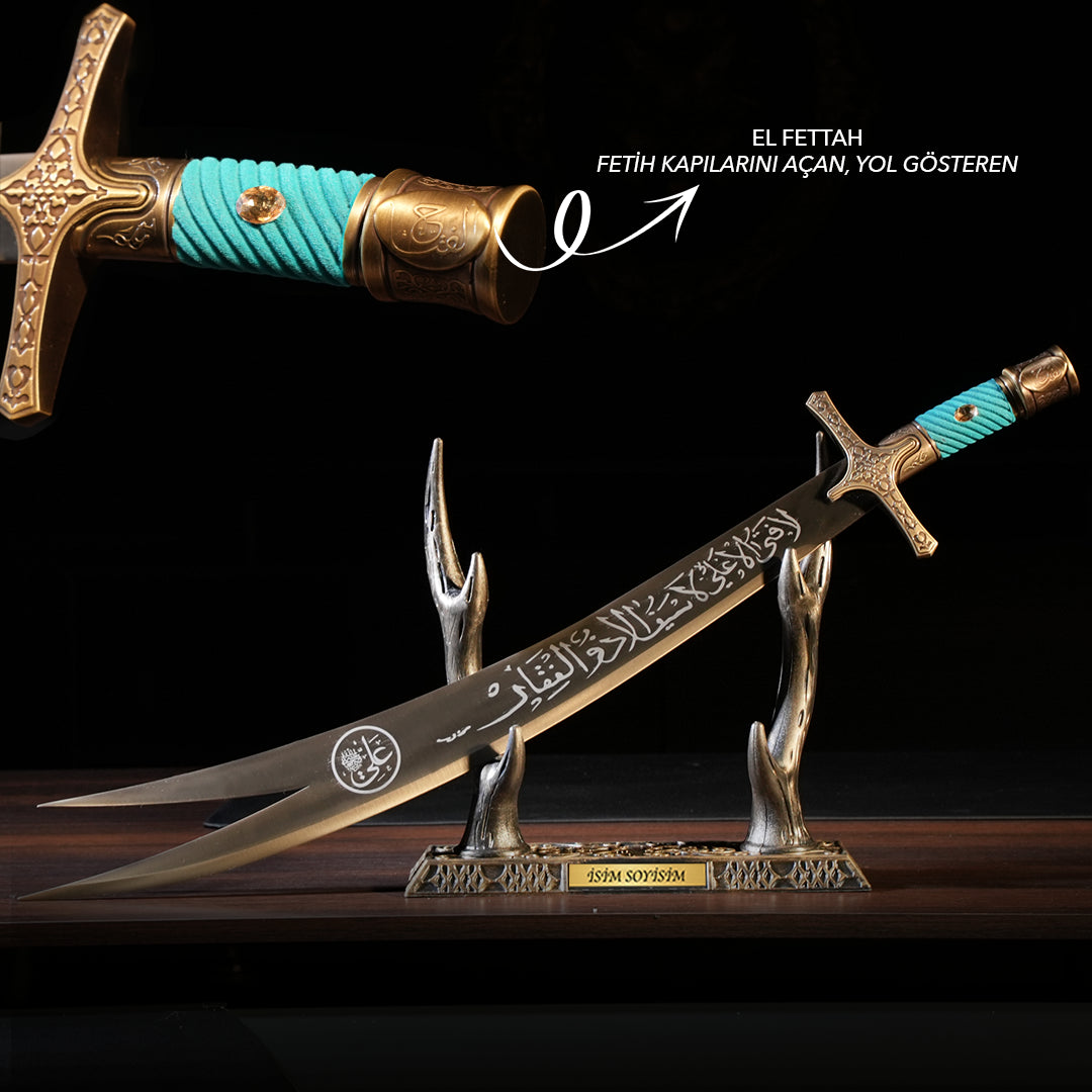 Ustalık Eseri Eskitme Zülfikâr Turkuaz (Hz. Ali)