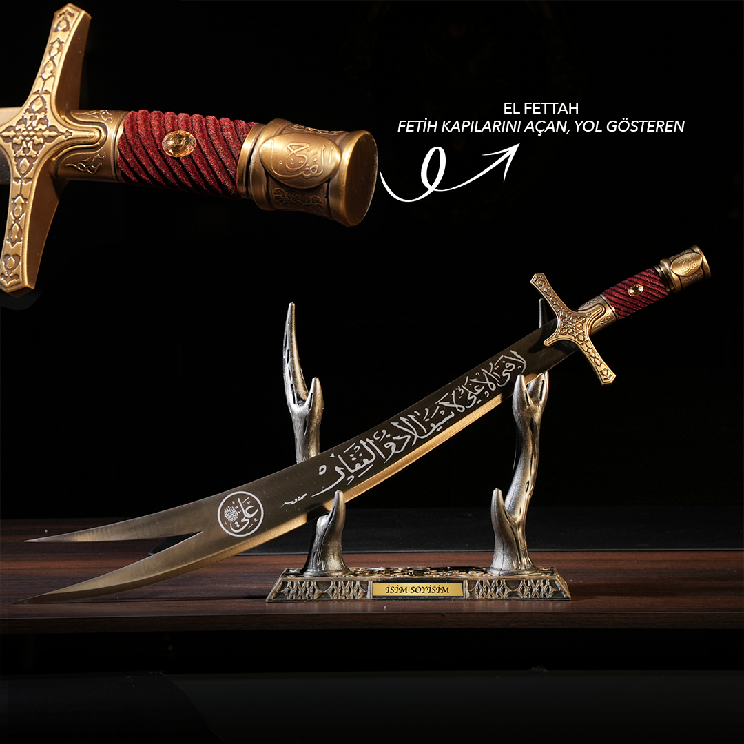 Ustalık Eseri Eskitme Zülfikâr Bordo (Hz. Ali)