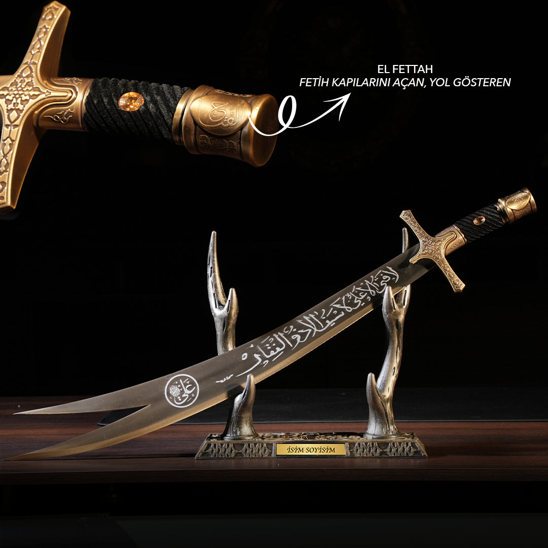 Ustalık Eseri Eskitme Zülfikâr Siyah (Hz. Ali)