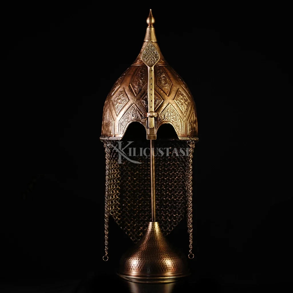 Osmanlı Merasim Miğferi (El Yapımı Saf Bakır)